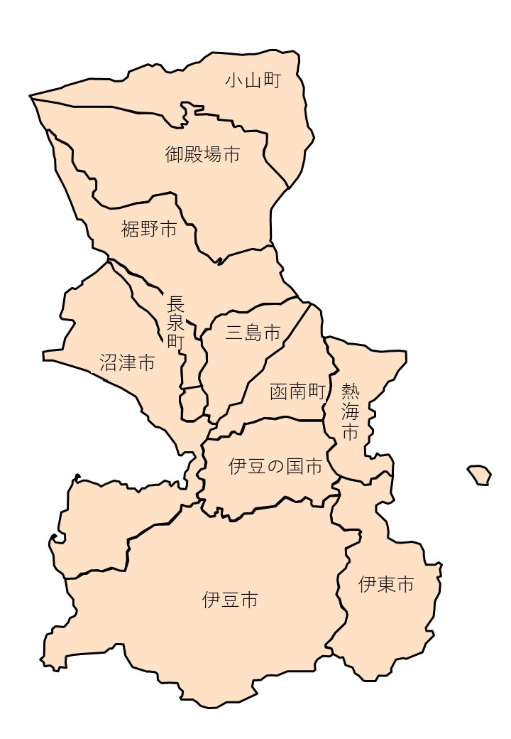 東部管内活動地区マップ