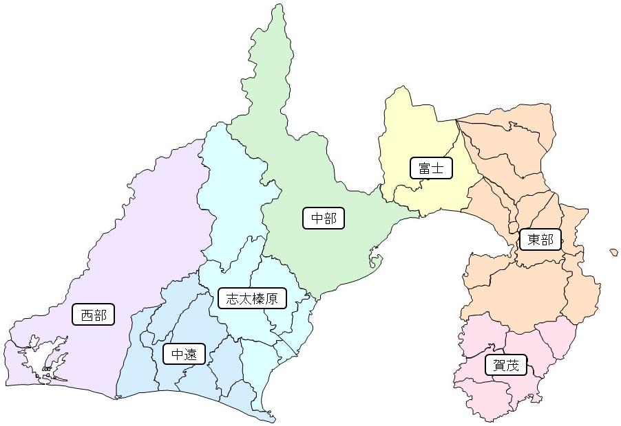 静岡県内活動地区全図